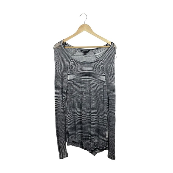 VINTAGE Rock & Republic Marled Open-Work Sweater in Grey Size XL - Picture 4 of 12